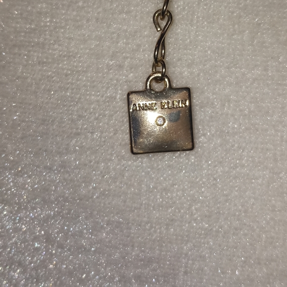 AVAILABLE -Anne Klien gold tone necklace with Brown crystal stones. - Picture 5 of 5